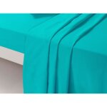 Drap plat - dp135 - �meraude - 240 cm x 300 cm - 100 % coton - lavable en machine � 60�