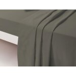 Drap plat - dp135 - taupe - 240x300 cm - 100% coton - lavable en machine � 60�