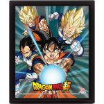 Dragon ball super - affiche lenticulaire 3d la puissance des saiyans
