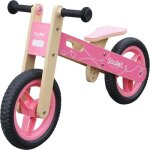 Draisienne - soulet - 5530 - en bois fsc - roues pleines - rose Draisienne - soulet - 5530 - en bois fsc - roues pleines - rose