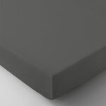 Drap housse 100 % coton 57 fils / cm2 - special grand bonnet - 180 x 200 cm - anthracite