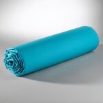 Drap housse - home deco - 140x190 cm - 100% coton - 57 fils / cm� - bleu turquoise