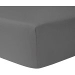 Drap housse 140 x 200 cm 100 % coton anthracite - homerokk