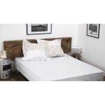 Drap housse blanc 140x190 cm + 35 cm 100% coton 57 fils (label oeko - tex)