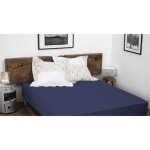 Drap housse - home linge passion - bleu - 140x190 cm - 100% coton 57 fils