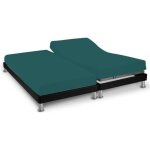 Drap housse bleu canard pour lit articulé jersey extensible 2x80x200 - bleu canard - terre de nuit Drap housse bleu canard pour lit articulé jersey extensible 2x80x200 - bleu canard - terre de nuit