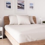 Drap housse en coton 90x190 cm jersey lin par soleil docre