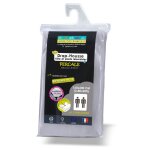 Drap housse coton percale 2x80x200 cm gris ciment - adapt� lit articul� & lit electrique - grand bonnet ...