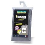 Drap housse coton percale 2x80x200 cm gris fonc - adapt lit articul & lit electrique - grand bonnet ...