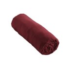 Drap housse double gaze de coton ? gaa bordeaux ? 180 x 200 cm ? bonnet 30 cm