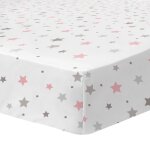 Drap housse enfant 100% coton - matt & rose - sweet dreams pink - blanc / rose - 90x190 / 200cm