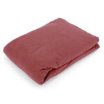 Drap housse flanelle unie 90x200 cm coton wales rouge tomette