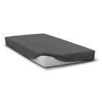 Drap housse - home linge passion - hp71774 - 180 x 200 cm + 30 cm bonnet - microfibre - 82 g - gris anthracite ...
