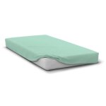 Drap housse - home linge passion - hp72109 - microfibre 82 g - 180 x 200 cm - bonnet 30 cm - vert deau ...