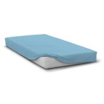 Drap housse - home linge passion - hp72124 - microfibre 82 g - 90 x 190 cm - bonnet 30 cm - bleu ciel ...