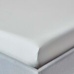 Drap - housse - homescapes - 120 x 190 cm - 100% coton �gyptien - 200 fils - gris argent�