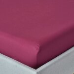 Drap - housse - homescapes - prune - 100% coton �gyptien - 200 fils - 120 x 190 cm