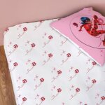 Drap housse enfant imprim� 100% coton - miraculous ladybug shadow - blanc - 90x190 / 200cm