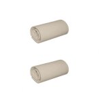 Lot de 2 draps housses jersey beige bonnet 30 cm 100% coton biologique 70x190 / 200 - beige - terre de ...