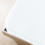 Drap - housse - salutuya - bd08068 - 90x200 cm - 100% coton - blanc