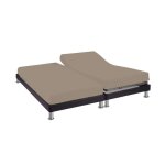 Drap housse pour lit articul 2x80x200 biscuit 100% coton terre de nuit