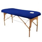 Drap housse de protection en éponge pour table de massage - bleu azur - vivezen Drap housse de protection en éponge pour table de massage - bleu azur - vivezen