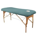 Drap housse de protection en éponge pour table de massage - bleu pastel - vivezen Drap housse de protection en éponge pour table de massage - bleu pastel - vivezen