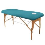 Drap housse de protection en éponge pour table de massage - bleu turquoise - vivezen Drap housse de protection en éponge pour table de massage - bleu turquoise - vivezen