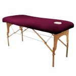 Drap housse de protection en éponge pour table de massage - prune - vivezen Drap housse de protection en éponge pour table de massage - prune - vivezen