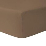 Drap housse taupe fonc� 160 x 200 cm + prot�ge matelas imperm�able 160 x 200 cm - homerokk