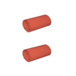 Lot de 2 draps housses jersey orange terracotta bonnet 30 cm 70x190 / 200 - orange - terre de nuit