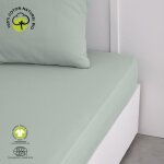 Drap housse - today - 160 x 200 cm + 30 cm - coton - organic celadon