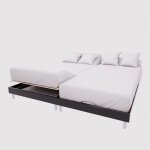Drap housse tpr en coton 57 fils 2x80x200 cm uni blanc par soleil docre