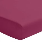 Drap housse 100% coton - home linge passion - fushia - 180x200 cm - bonnet 25cm