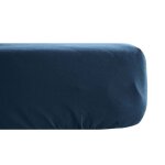 Drap housse uni 120x190 cm percale manoir bleu marine bonnet 35 Drap housse uni 120x190 cm percale manoir bleu marine bonnet 35