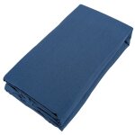 Drap housse uni 140x190 cm bonnet 35 cm percale de coton manoir bleu marine