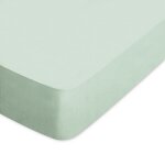 Drap housse uni 80x200 cm bonnet 30 cm coton alto vert fleur damandier