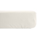 Drap housse uni 80x200 cm percale manoir ivoire bonnet 35 Drap housse uni 80x200 cm percale manoir ivoire bonnet 35