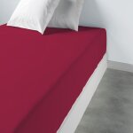 Drap housse - les ateliers du linge - cerise - 140 x 190 x 35 cm - 100% coton - uni Drap housse - les ateliers du linge - cerise - 140 x 190 x 35 cm - 100% coton - uni