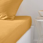 Drap housse uni essential - today - jaune 180x200 cm