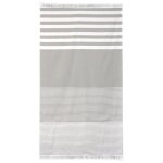 Drap de plage - ventspils - 100x180 cm - 100% coton - 290 g / m - rayures beiges