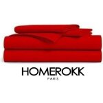 Drap plat - rouge vif - 180x290cm - 100% coton - 57 fils / cm - lavable en machine