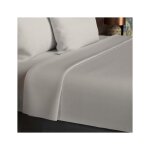 Drap plat en coton 57 fils 240x290 cm uni lin par soleil docre