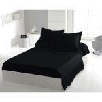 Drap plat - home linge passion - hp72094 - microfibre 82 g - 180 x 290 cm - noir