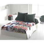 Parure de draps - home linge passion - new york city - blanc - 240x300 cm - microfibre