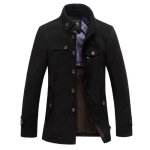 Duffle coat - huixin - manteau en laine daffaires homme - gris - adulte - hiver