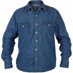 Chemise en jean homme - duke - western - manches longues - col chemise - bleu