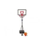 Set de basketball - dunlop - panier r�glable 165 - 205 cm - ballon et pompe inclus - noir blanc orange ...