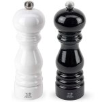 Paris duo coffret moulins a sel et poivre laque noir blanc 18 cm - peugeot saveurs Paris duo coffret moulins a sel et poivre laque noir blanc 18 cm - peugeot saveurs
