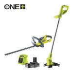 Duo one + : taille haies 18v 45cm rht1845 + coupe - bordures 25cm rlt1825m - 1 batterie lithium + 20ah ...